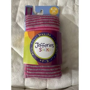 Pink/Gray Tights Size 6-18m Striped Jefferies Boutique NEW